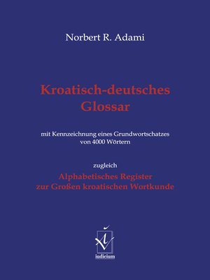 cover image of Kroatisch-deutsches Glossar